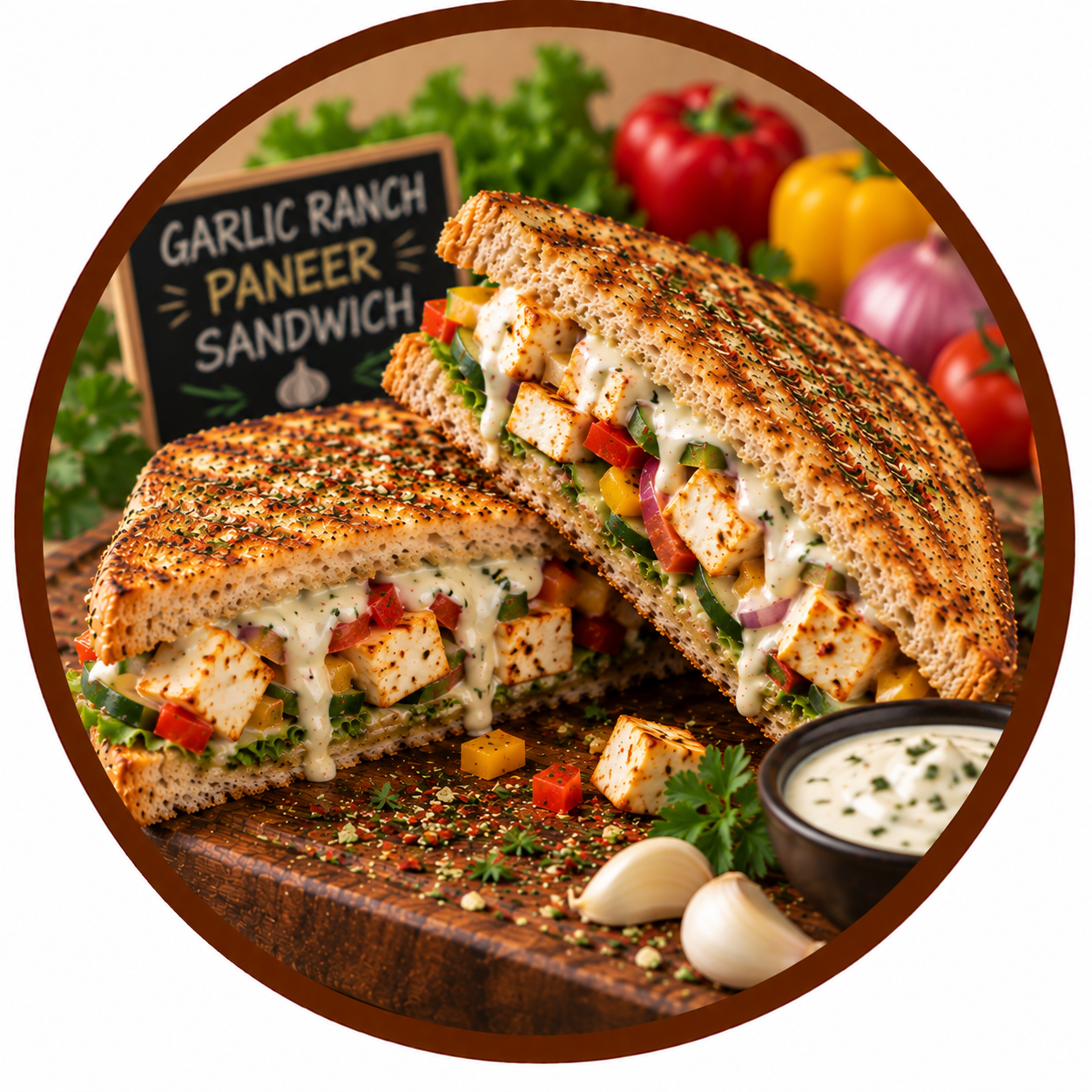 Garlic Ranch Sandwich-Paneer