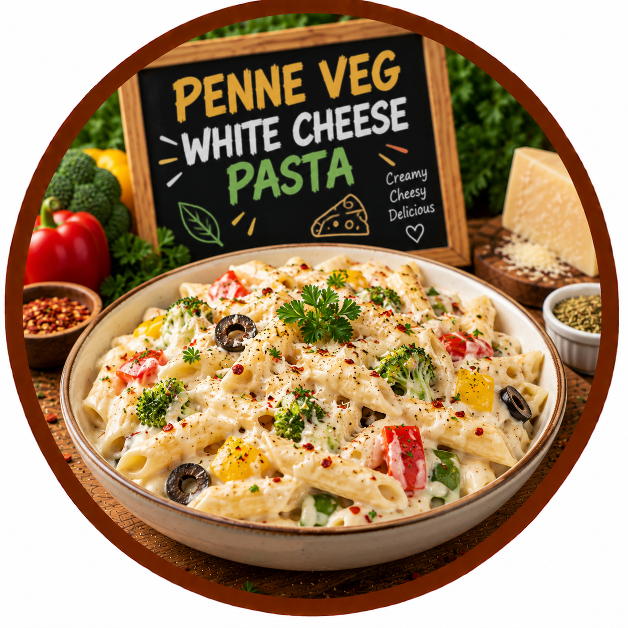 Penne Veg White Cheese Pasta